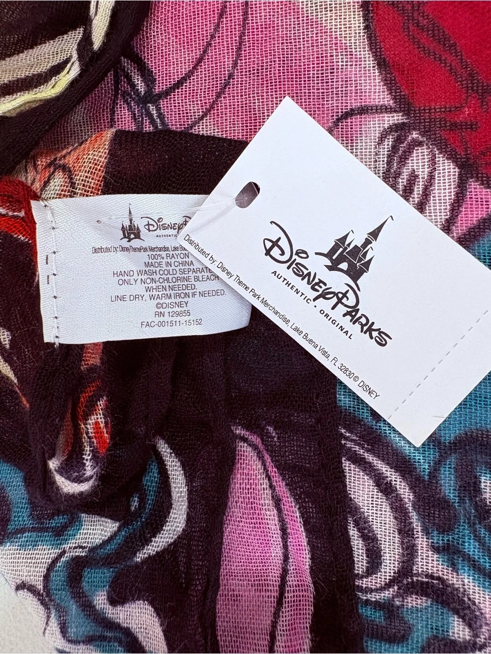 Disney Parks Disney Princesses Ariel Snow White Rapunzel Aurora Scarf New.